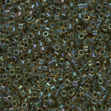 Miyuki delica Beads 11/0 - Forest green lined topaz ab DB-273